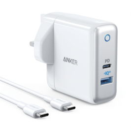 [SG Plug] Anker [Power Delivery + PowerIQ 2.0] PowerPort II Dual Port 49.5W USB-C Wall Charger